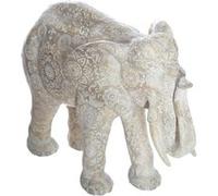 Atmosphera Créateur d'intérieur - Statuette en Résine "Éléphant" 22cm Beige Gris G