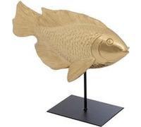 Atmosphera Créateur d'intérieur - Statuette Poisson en Résine "Océane" 25cm Doré Doré G