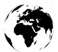 Atmosphera Créateur d'intérieur - Sticker Plat Déco "Carte" 60cm Noir & Blanc G