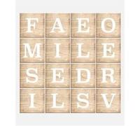 Atmosphera Créateur d'intérieur - Sticker Relief Lettres 41x41cm Blanc Blanc G