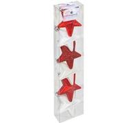 Atmosphera Créateur d'intérieur - Sujet de Noël 6 Pièces "Christmas Country" 6cm Rouge & Blanc G