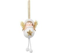 Atmosphera Créateur d'intérieur - Sujet de Noël "Ange" 16cm Blanc Blanc G