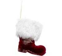 Atmosphera Créateur d'intérieur - Sujet de Noël Botte "Soir" 15cm Rouge & Blanc G