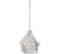 Atmosphera Créateur d'intérieur - Sujet de Noël Chalet Souffle Polaire 6cm Blanc G