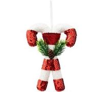 Atmosphera Créateur d'intérieur - Sujet de Noël Double "Sucre d'Orge" 18cm Multicolore Multicolore G