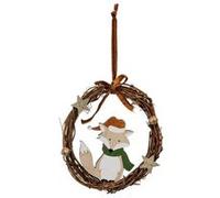 Créateur d'intérieur - Sujet de Noël en Bois "Renard" 19cm Cuivre