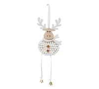 Atmosphera Créateur d'intérieur - Sujet de Noël en Bois Renne 30cm Blanc