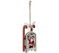 Atmosphera Créateur d'intérieur - Sujet de Noël Luge Traîneau 11cm Rouge & Gris G