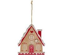 Atmosphera Créateur d'intérieur - Sujet de Noël Maison "Biscuit" 14cm Beige Beige