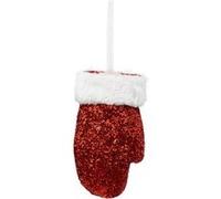 Atmosphera Créateur d'intérieur - Sujet de Noël Pailleté "Gant" 15cm Rouge G
