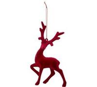 Atmosphera Créateur d'intérieur - Sujet de Noël "Renne" 16cm Rouge Rouge G