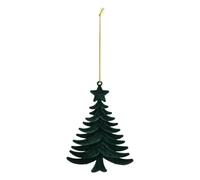 Atmosphera Créateur d'intérieur - Sujet de Noël Sapin Velours 14cm Vert