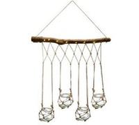 Atmosphera Créateur d'intérieur - Suspension Design à Led "4 Soliflores" 70cm Naturel Beige G
