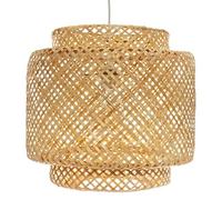 Atmosphera - Suspension Liby en Bambou Tressé - D 40 x H 38 cm - Style Bohème, Abat-Jour Ajouré - Pour Salon, Chambre, Luminaire d'Intérieur