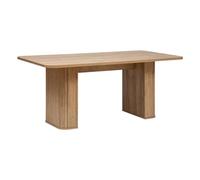 Atmosphera Créateur d'Intérieur - Table à Manger Colva Effet Bois - 6 Personnes - Rectangulaire Angles Arrondis - Protecteur de Sol - L180cm x H75cm