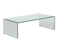 Atmosphera – Table basse Lenia – Verre transparent – 110x55x38 cm