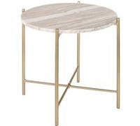 Atmosphera - Table d'appoint metsa Beige 42,5x42,5x41cm