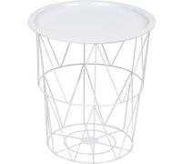 Atmosphera Créateur d'intérieur - Table d'Appoint en Métal "Kumi" 40cm Blanc Blanc G