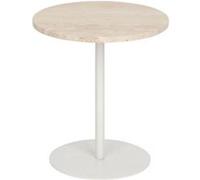 Atmosphera – Table d'appoint Celen – Travertin blanc – 40 x 45 cm