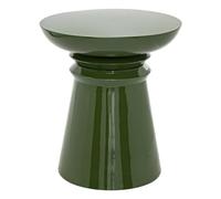 Atmosphera Créateur d'Intérieur - Table d'Appoint Totem Jaya en Métal Vert - Table pour Chambre, Salon, Entrée - D38cm