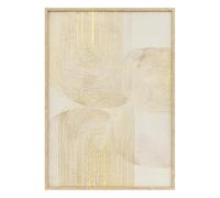Atmosphera Créateur d'intérieur - Tableau Imprimé Déco "Elin" 50x70cm Beige & Doré