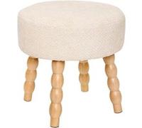 Tabouret d'Appoint Chenille "Spolo" 39cm Blanc
