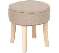 Atmosphera Créateur d'intérieur - Tabouret en Tissu "Adriel" 35cm Beige Beige G