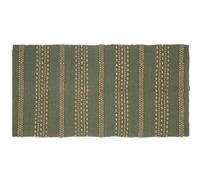 Tapis décoratif - Atmosphera - Coton Vert Kaki - 70 x 140 cm - Épaisseur 0.5 cm - Rectangulaire
