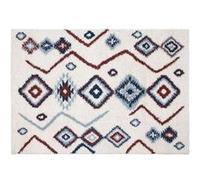 Atmosphera Créateur d'intérieur - Tapis Déco Imprimé "Berbère" 60x110cm Ivoire & Bleu Beige G
