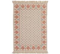 Tapis ""Ikat"" coton tufté ivoire 120x170cm - Atmosphera createur d'interieur