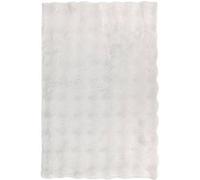 Tapis Imitation Fourrure 3D "Zephy" 60x90cm Blanc