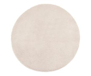 Atmosphera Créateur d'intérieur - Tapis Rond Imitation Fourrure Doucea 80cm Ivoire