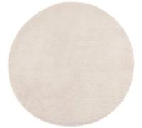 Atmosphera Tapis rond Doucea imitation fourrure 80 cm Ivoire