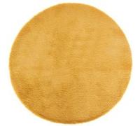 Atmosphera Créateur d'intérieur - Tapis Rond Imitation Fourrure Doucea 80cm Ocre Jaune G