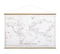 Atmosphera Créateur d'intérieur - Toile à Suspendre "Carte du Monde" 110cm Blanc G