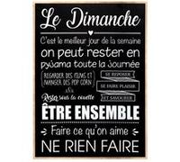 Atmosphera Créateur d'intérieur - Toile Imprimée Dimanche 50x70cm Noir Noir