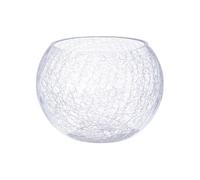 Atmosphera - Vase boule en verre craquelé 20 cm transparent