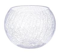 Atmosphera Créateur d'intérieur - Vase Boule en Verre Craquelé 20cm Transparent