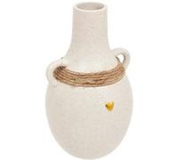 Atmosphera Créateur d'intérieur - Vase Déco avec Corde The Floral 22cm Blanc Blanc G