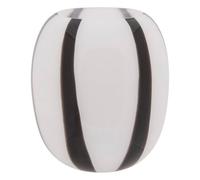 Atmosphera Créateur d'intérieur - Vase Déco en Verre Piero 20cm Noir & Blanc