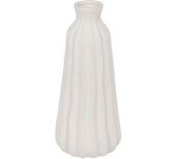 Vase strié ""Fernan"" céramique blanc H30cm - Atmosphera createur d'interieur
