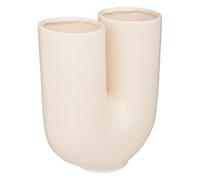 Atmosphera Créateur d'intérieur - Vase Design en Céramique Rivi 25cm Blanc Chaud
