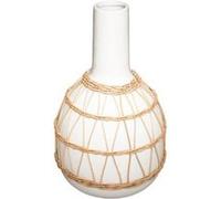 Atmosphera Créateur d'intérieur - Vase Design en Céramique "Rotin" 28cm Blanc Blanc G