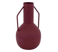 Atmosphera Créateur d'intérieur - Vase Design en Métal Sylvain 20cm Rouge Rubis