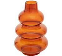 Atmosphera – Vase «Clothilde» design en verre 22 cm Ambre