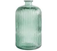 Atmosphera Créateur d'intérieur - Vase Design en Verre Strié "Luz" 23cm Vert Vert