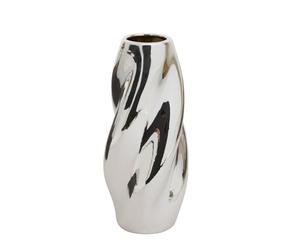 Atmosphera Créateur d'intérieur - Vase Design Torsadé en Dolomite Sky 21cm Argent