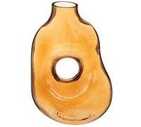 Atmosphera Créateur d'intérieur - Vase Donut en Verre "Solag" 25cm Ambre G