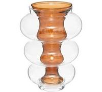 Vase Double en Verre "Matali" 36cm Ambre