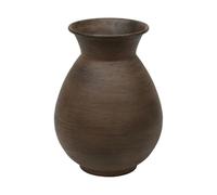 Atmosphera Créateur d'intérieur - Vase Effet Ancien en Métal Wonj 20cm Marron